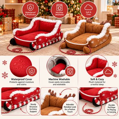 Christmas Sleigh Pet Bed