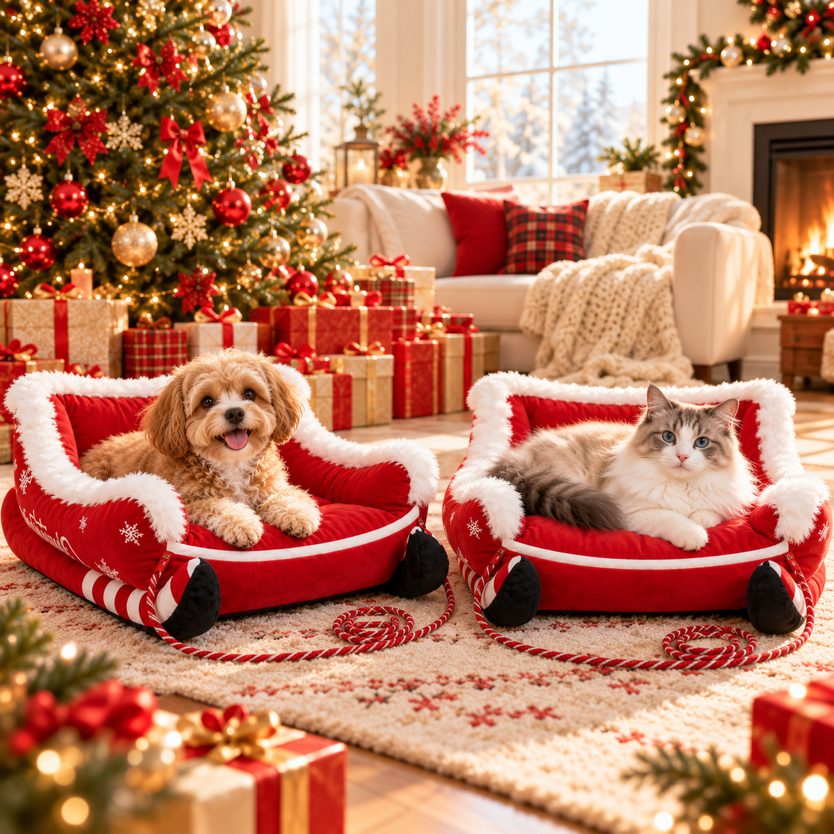 Christmas Sleigh Pet Bed