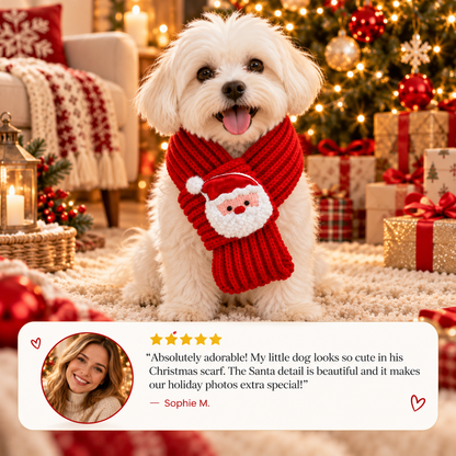 Cozy Christmas Pet Scarf