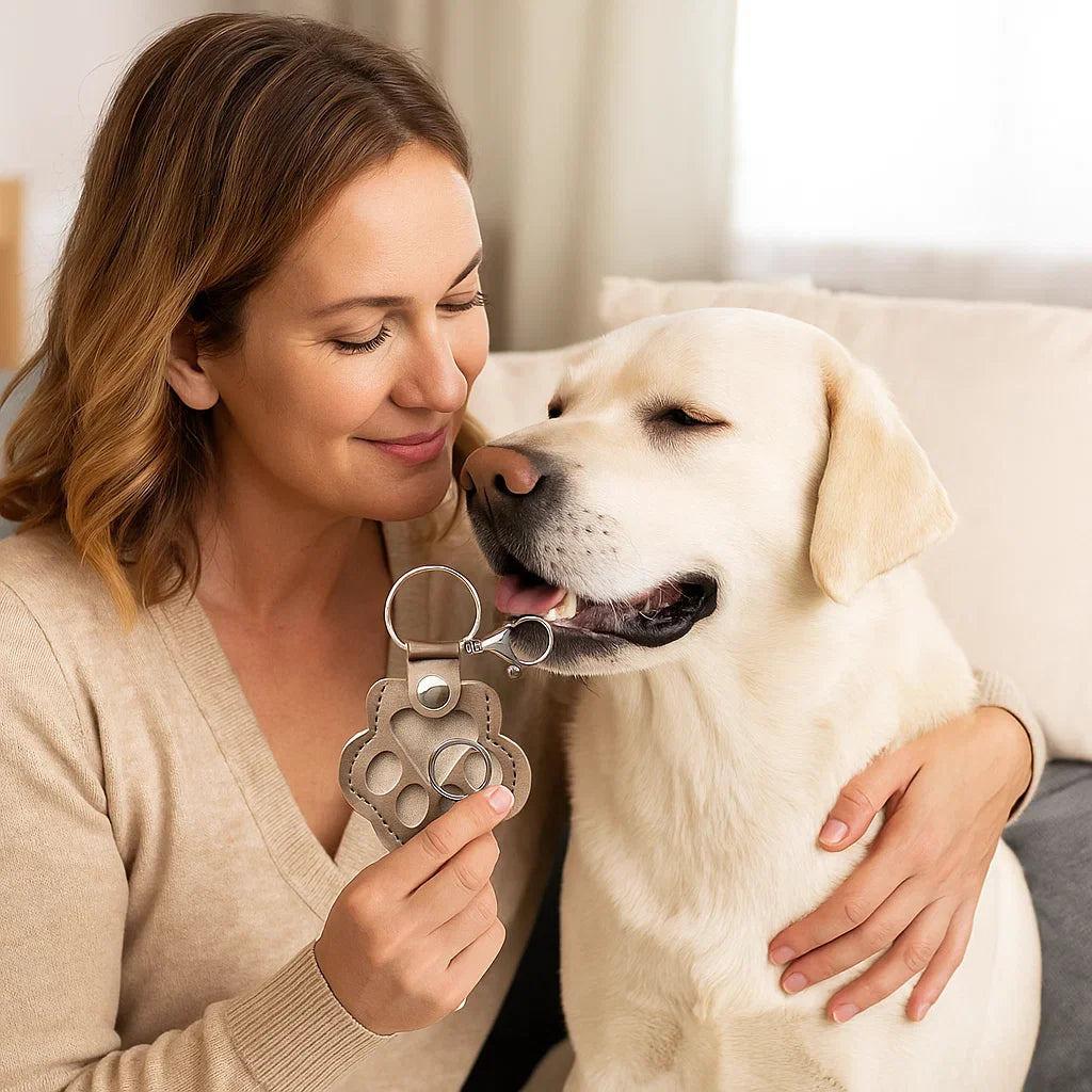 MemoryBand – Leather Keyring for Keeping Pet Hair