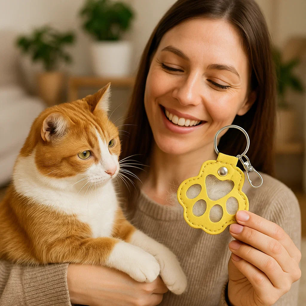 MemoryBand – Leather Keyring for Keeping Pet Hair